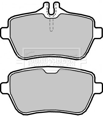 BORG & BECK Комплект тормозных колодок, дисковый тормоз BBP2366